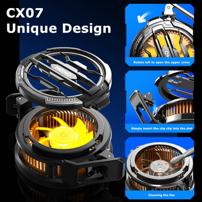 MEMO CX07 Mobile Phone Magnetic/Back-Clip Semiconductor Type-C System Cooling Fan Radiator For IPhone Android - Image 2