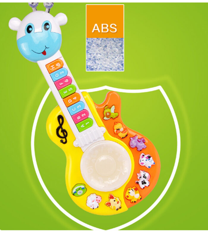 Electronic Guitar Piano Instrument Multi-Function Lighting Teaching Animal Enlightenment Baby Toy - Image 1