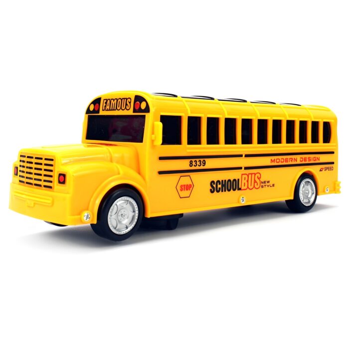 Bump & Go Battery Operated School Bus Toy With Light And Music - Image 6