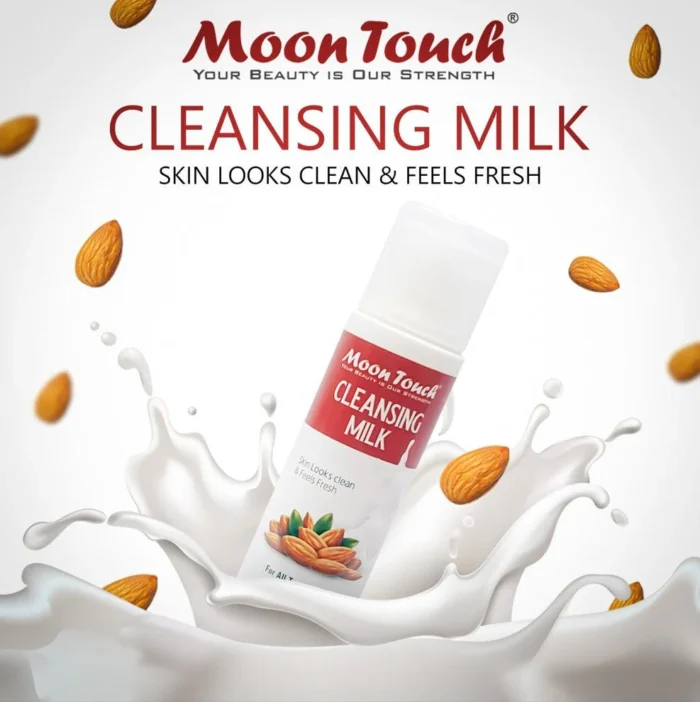Almond Cleansing Milk (100ml) skin looks clean and feels fresh - Image 3