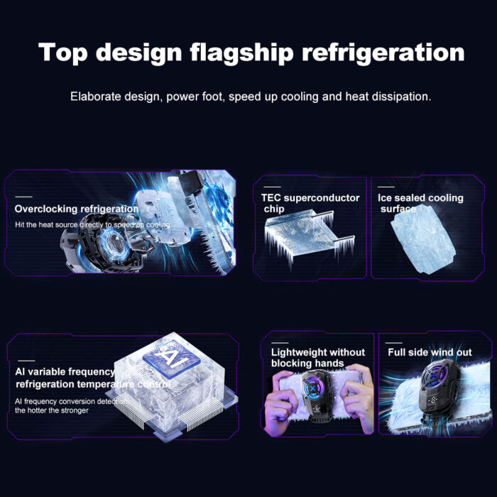 DL-16 27W Mobile Cooling Fan With Digital Display, Three Gears Freezing Modes, AI Frequency Conversion - Image 12