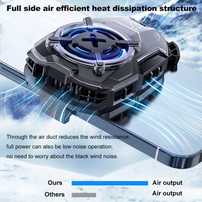 DL-16 27W Mobile Cooling Fan With Digital Display, Three Gears Freezing Modes, AI Frequency Conversion - Image 4