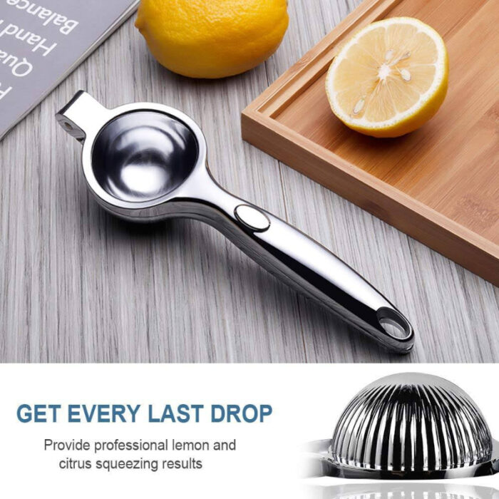 Hand-Operated Single Press Stainless Steel Lemon Squeezer - Image 2