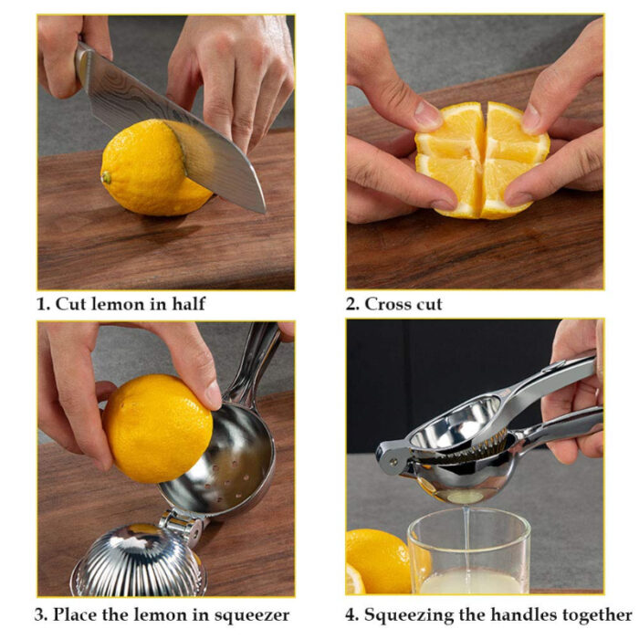 Hand-Operated Single Press Stainless Steel Lemon Squeezer - Image 10