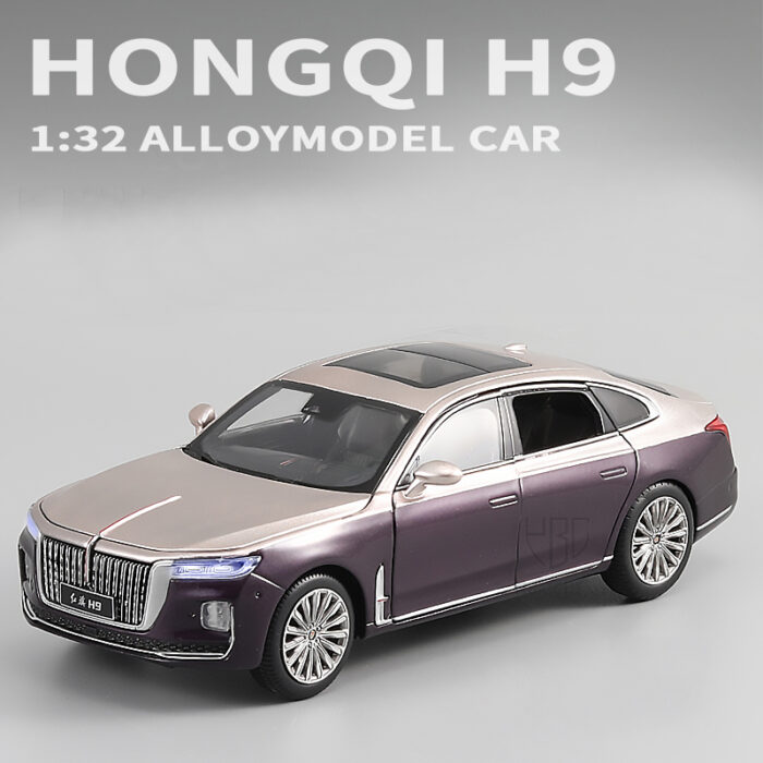 Hong Qi H9 Car Models Metal Alloy Die cast Vehicles Limousine Simulation with Light and Sound - Image 1