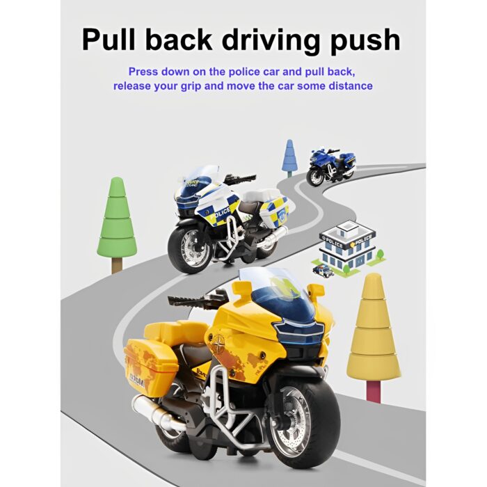 1:14 Friction Powered Alloy Die-Cast Motorbike With Cool Lights Effects And Music - Image 3