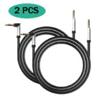 Pack of 2, Sovo Moco SOX-805 3.5mm AUX Cables, High Fidelity Sound, 1.5m Length