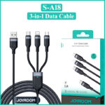JoyRoom S-A18 3-in-1 Fast Charging and Data Cable – USB-A to Lightning, Type-C, and Micro, 3.5A - Image 13
