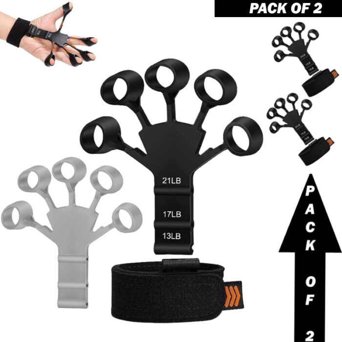EWEDWD-1.jpg Pack Of 2 High-Quality Silicone Finger Trainer Comfortable And Easy Grip Hand Strengthener - Image 1
