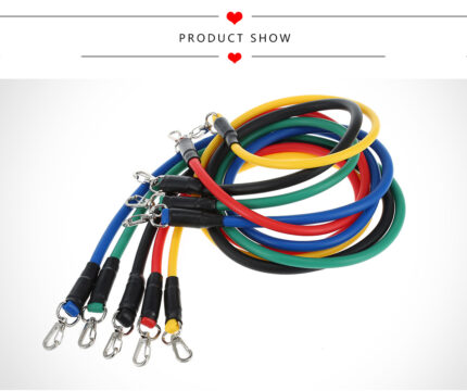 Pack Of 5 Fitness Gym Equipment Workout Elastic Resistance Bands Training For Exercise Pull Rope