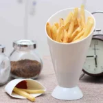 French Fries Cup potato Fries Holder with ketchup Holder for Sauce (Random Color )