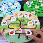 Montessori Fruit Maze & Assemble Wooden Puzzle Set For Toddlers - Image 3
