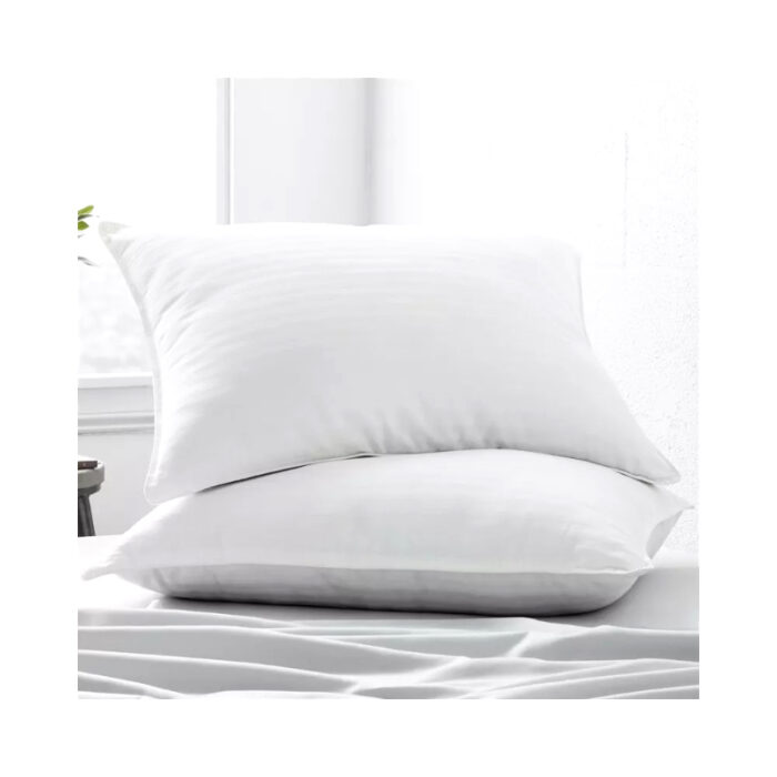 Luxury White Pillow With Imported Printed Cover And Ball Fiber Filling - Image 9
