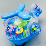 Transparent Gear Helicopter 360 Degree Revolve Action, Flashing Lights With Music Toy For Kids - Image 3