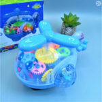 Transparent Gear Helicopter 360 Degree Revolve Action, Flashing Lights With Music Toy For Kids - Image 6