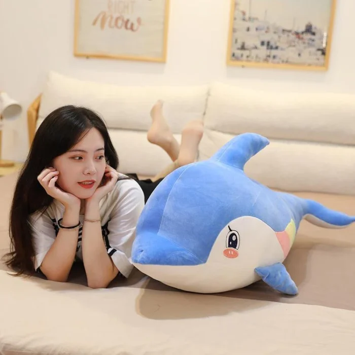 Chroma the Dolphin | Dolphin Doll Aquarium Animal Stuff Plush Toy  Sleeping Pillow - 65CM (Random color) - Image 12