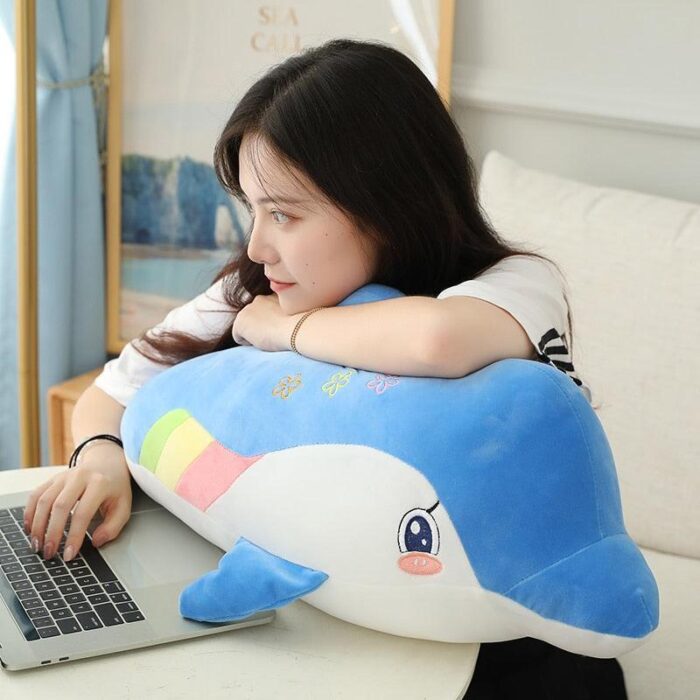 Chroma the Dolphin | Dolphin Doll Aquarium Animal Stuff Plush Toy  Sleeping Pillow - 65CM (Random color) - Image 11