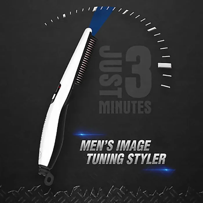 Rechargeable Hair Curler Beard Shawl Comb Multi functional Hair Straightener Comb Brush - Imported - Image 2