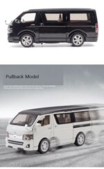 High Simulation 1:32 Toyota Hiace Alloy Die-Cast Model MPV Vehicle With Sound And Light - Image 6