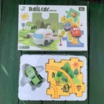 Puzzle Track Car Play Set / DIY Building Block Train Rail Car Toy Puzzle Race Track (random design ) - Image 3