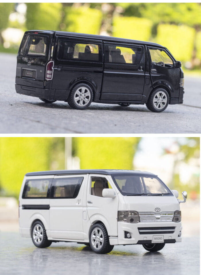 High Simulation 1:32 Toyota Hiace Alloy Die-Cast Model MPV Vehicle With Sound And Light - Image 7
