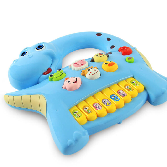 Cute Happy Dinosaur Piano With Light And Sound Creative Toy For Kids - Image 5