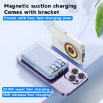 Wireless Charger Magnetic & Built-in Cables 66W Fast Charging Portable Power Bank 10000mAh (Random Color) - Image 8