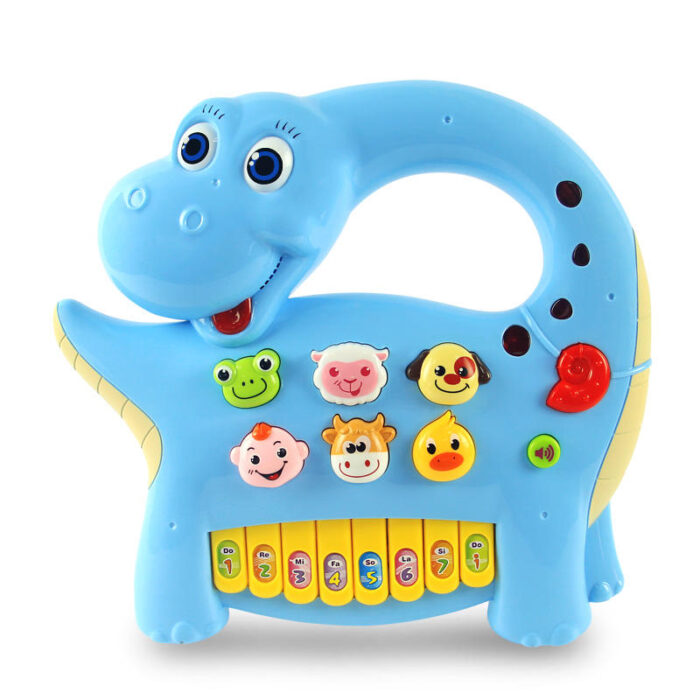 Cute Happy Dinosaur Piano With Light And Sound Creative Toy For Kids - Image 4
