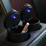 Universal Car Astray Black with light | LED Portable Car Truck Auto Office Cigarette Ashtray Holder Cup - Black - Image 4