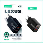 Sovo SE-52 Lexus 2.4 Amp Super Fast Charging Adapter With 2 USB Ports