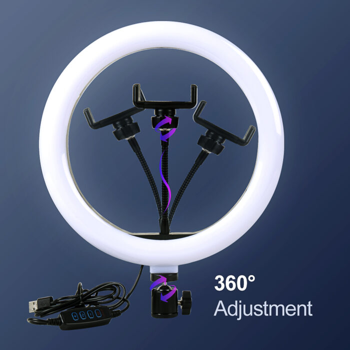 33CM Photography Lighting Phone Ring Light Led Remote Ring Lamp With Phone Holder - Image 1