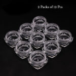 2 Packs Of 12Pcs Round Small Storage Plastic Bottles For Jewelry Beads Cosmetics And Accessories - Image 2