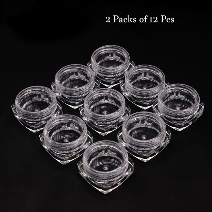 2 Packs Of 12Pcs Round Small Storage Plastic Bottles For Jewelry Beads Cosmetics And Accessories - Image 2