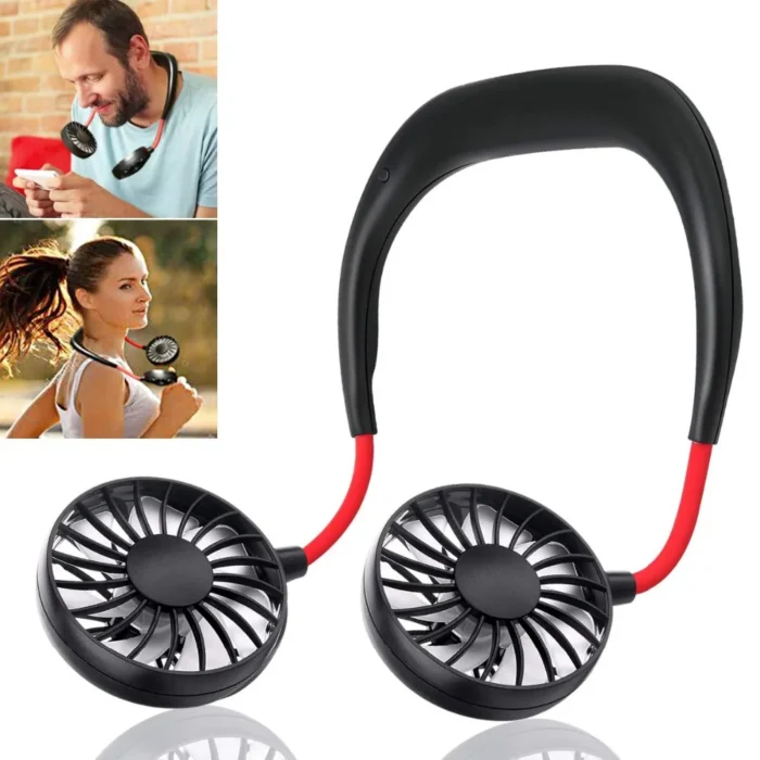 Hands Free Mini Neck Band | Usb Rechargeable Fan, 3 Mode (Random Colors) - Image 6