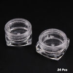 2 Packs Of 12Pcs Round Small Storage Plastic Bottles For Jewelry Beads Cosmetics And Accessories - Image 4