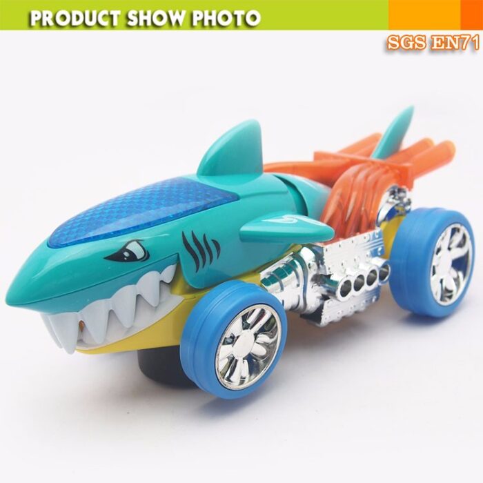 Cartoon Shark Raid Toykart Battery Operated Toy Car For Kids With Lights And Music - Image 1
