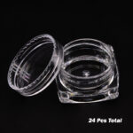 2 Packs Of 12Pcs Round Small Storage Plastic Bottles For Jewelry Beads Cosmetics And Accessories - Image 5