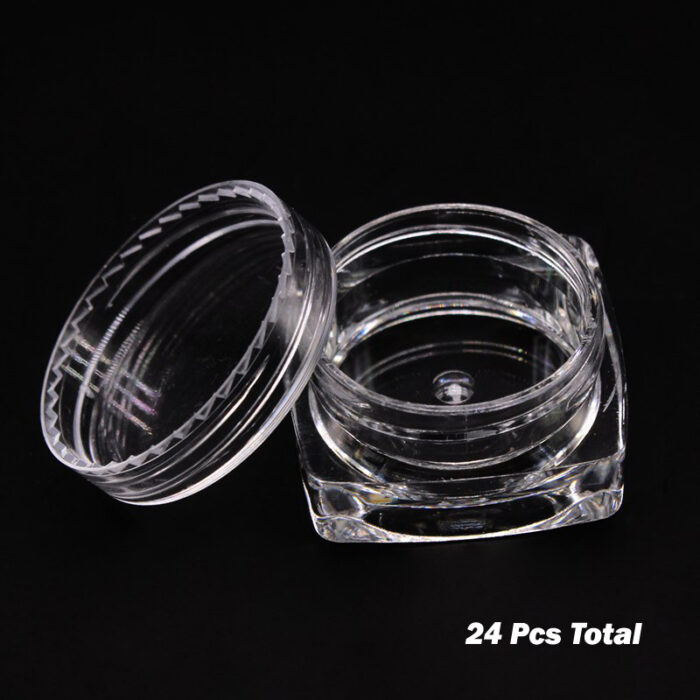 2 Packs Of 12Pcs Round Small Storage Plastic Bottles For Jewelry Beads Cosmetics And Accessories - Image 5