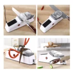 Knife Sharpener Electric | USB Electric Knife Scissor Sharpening Tool For Kitchen | Multifunctional Electric Rechargable Knife Sharpener Professional - Image 4