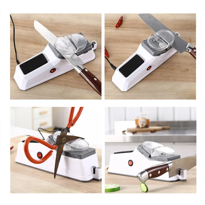 Knife Sharpener Electric | USB Electric Knife Scissor Sharpening Tool For Kitchen | Multifunctional Electric Rechargable Knife Sharpener Professional - Image 4