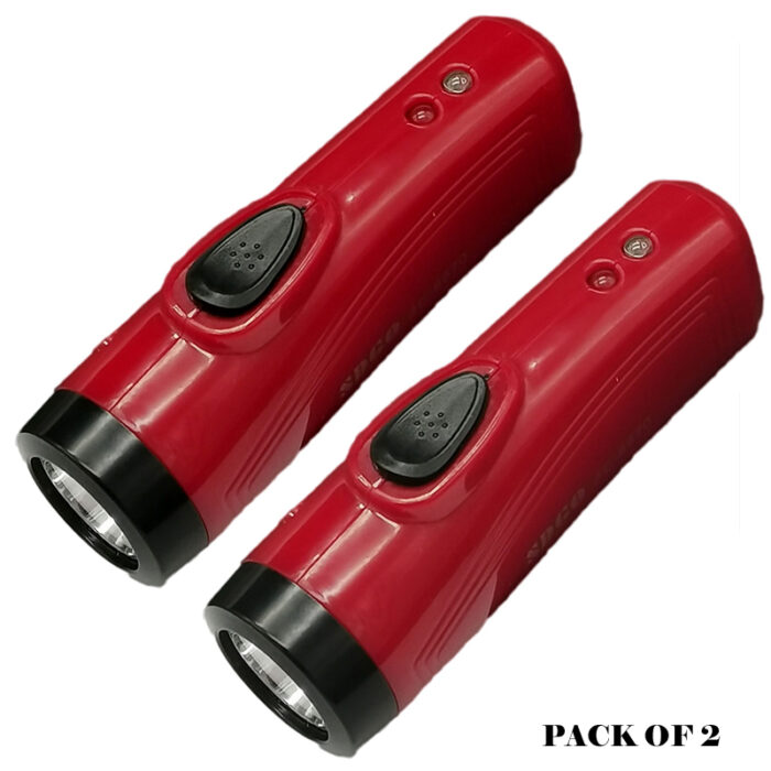 Pack Of 2 SD-8670 Portable Super Bright USB Rechargeable Multifunction Flashlights - Image 2