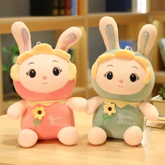 DOLL SUNFLOWER Stuff Toy | Creative Rabbit Doll Plush Toy - 25CM - Image 4