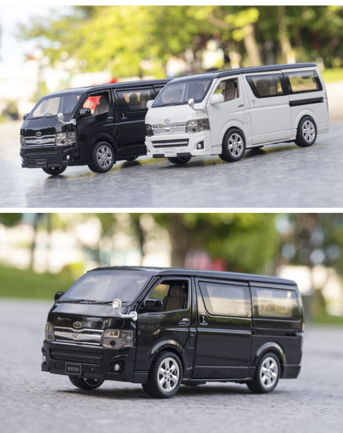 High Simulation 1:32 Toyota Hiace Alloy Die-Cast Model MPV Vehicle With Sound And Light - Image 1