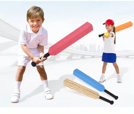Foam Safe Cricket Bat and Ball Indoor | Professional Cricket Game, Sports Toys for Indoor, Outdoor, Kids, Parent Child Interaction Activity Practice (Random colors)