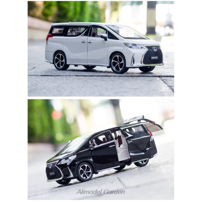 Lexus LM300H MPV Model Car Alloy Die-casting With Sound Light Pull Back Car - Image 1