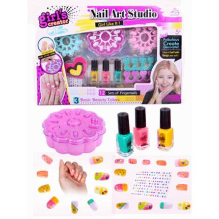Nail Art Studio Girl's Creator Fabulous Decorator Sparkling Nail Set