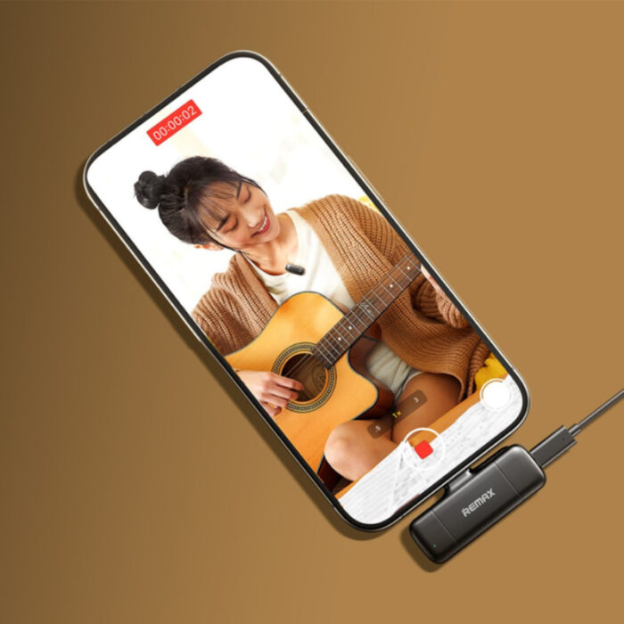 Remax K15 Dual Noise-Cancelling Wireless Lavalier Microphone with Plug & Play, Long Battery Life & Wide Compatibility - Image 2