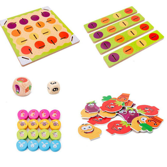 2 in 1 Don't Take My Tomatoes Puzzle Play Educational Game For Kids - Image 1