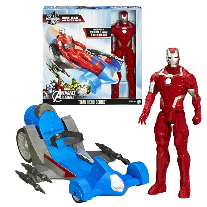 Iron-man-Battle-Racer-1.jpg Hasbro Avengers Assemble Iron Man Action Figure Battle Racer Toy - Image 1