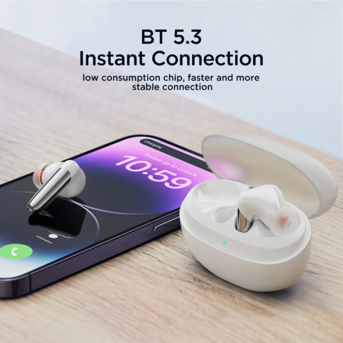 JOYROOM JR-BB1 TWS 4-MIC Earbuds With Bluetooth 5.3, Active Noise Cancelling, ENC Microphone, and Hands-Free Audio - Image 4